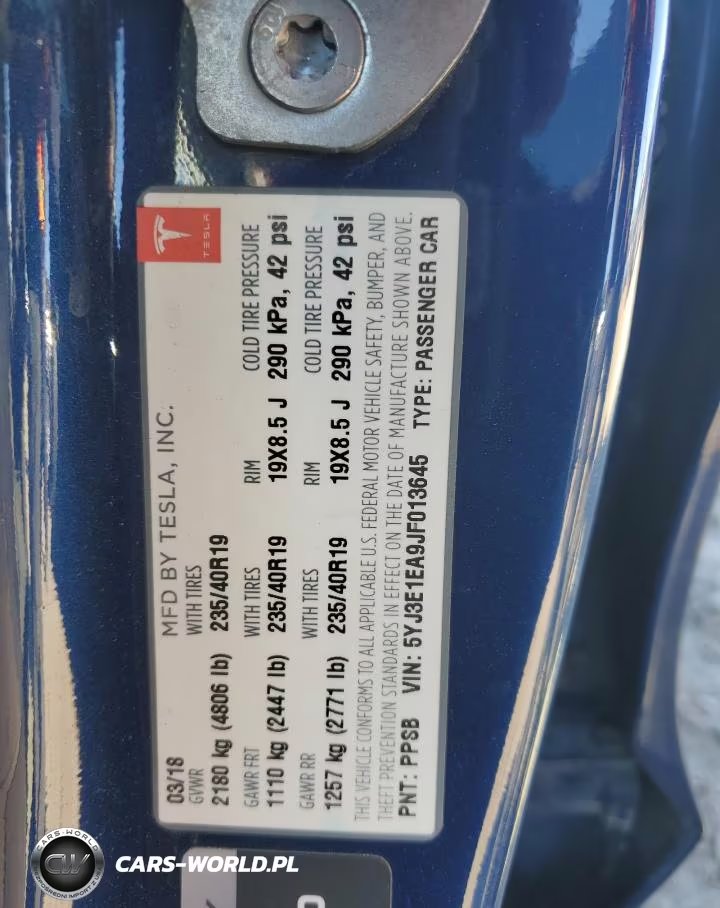 2018 Tesla Model 3 VIN:5YJ3E1EA9JF013645 - 12