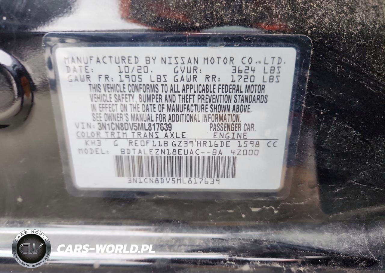 2021 Nissan Versa S VIN:3N1CN8DV5ML817639 - 12