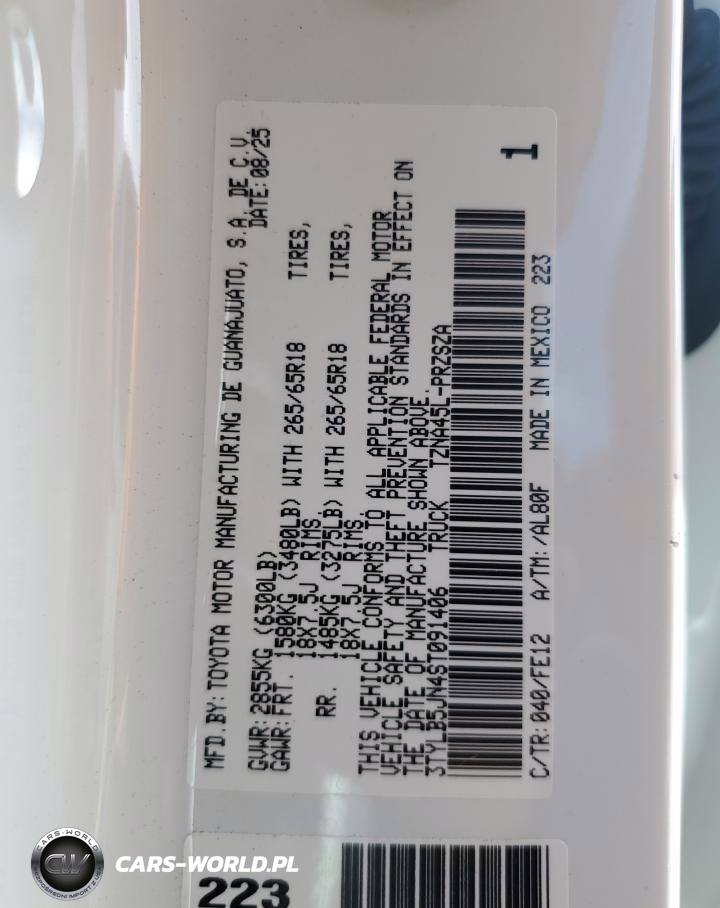 2025 Toyota Tacoma Double Cab VIN:3TYLB5JN4ST091406 - 12