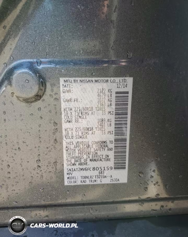 2015 Nissan Rogue Sl VIN:5N1AT2MV6FC805159 - 13