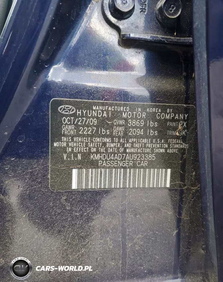 2010 Hyundai Elantra Blue VIN:KMHDU4AD7AU923385 - 12