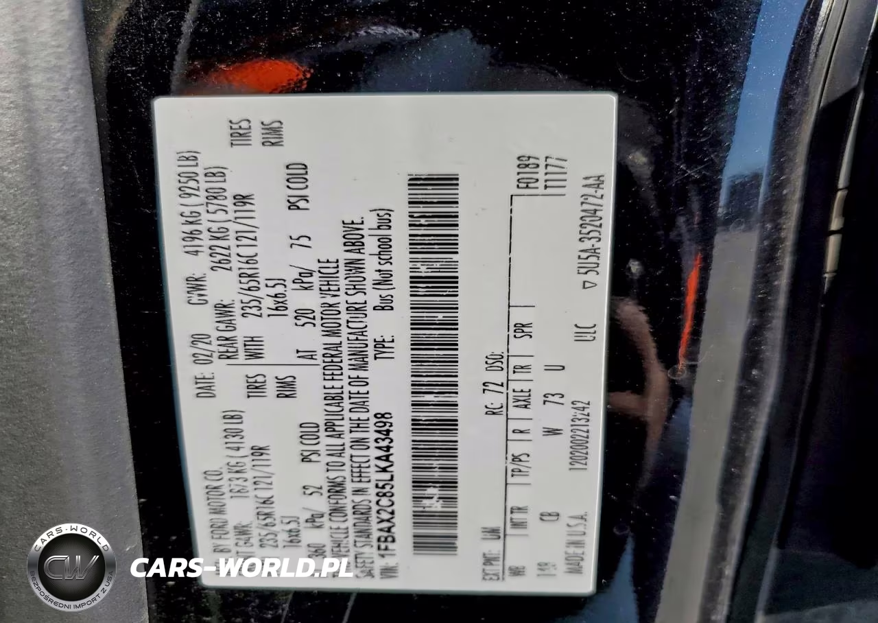 2020 Ford Transit T-350 VIN:1FBAX2C85LKA43498 - 14