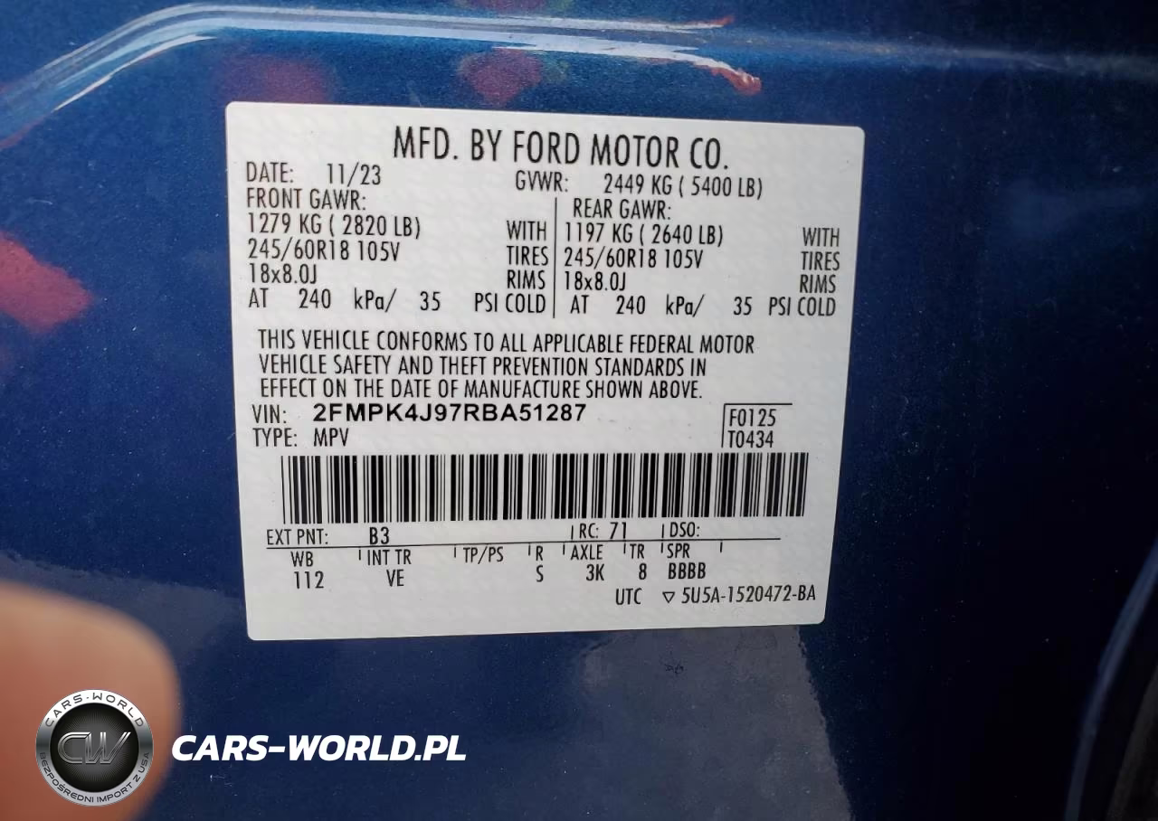 2024 Ford Edge Sel VIN:2FMPK4J97RBA51287 - 13