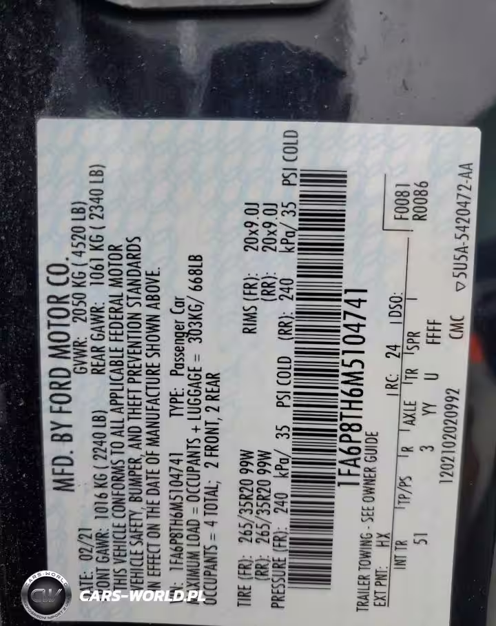 2021 Ford Mustang VIN:1FA6P8TH6M5104741 - 12