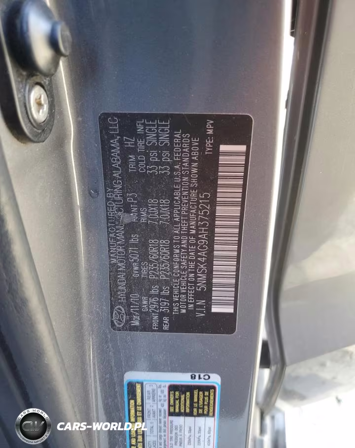 2010 Hyundai Santa Fe Limited VIN:5NMSK4AG9AH375215 - 14