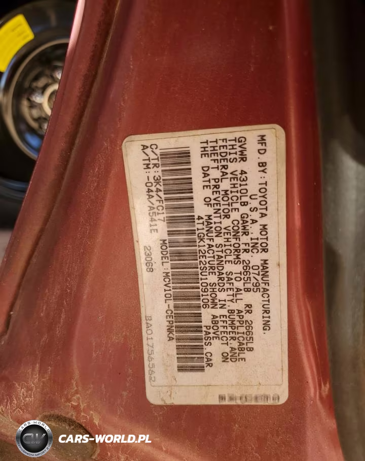 1995 Toyota Camry Le VIN:4T1GK12E2SU109106 - 12