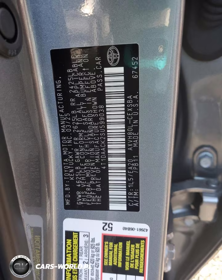 2025 Toyota Camry Xse VIN:4T1DAACK2SU599038 - 12