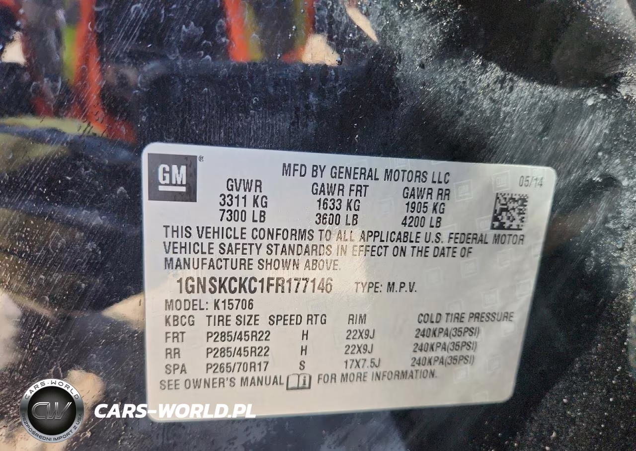 2015 Chevrolet Tahoe K1500 Ltz VIN:1GNSKCKC1FR177146 - 13