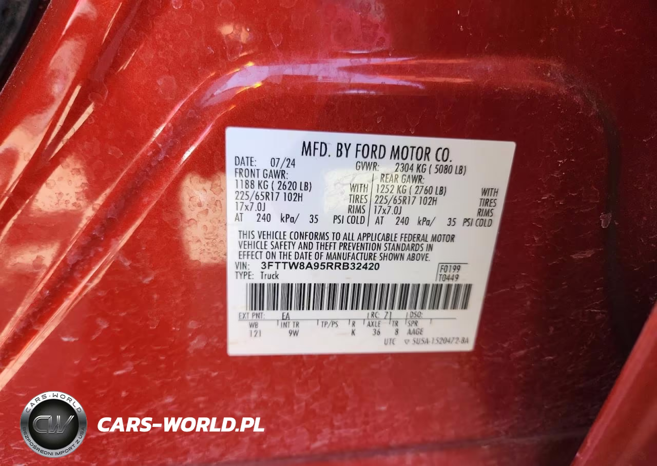 2024 Ford Maverick Xl VIN:3FTTW8A95RRB32420 - 13