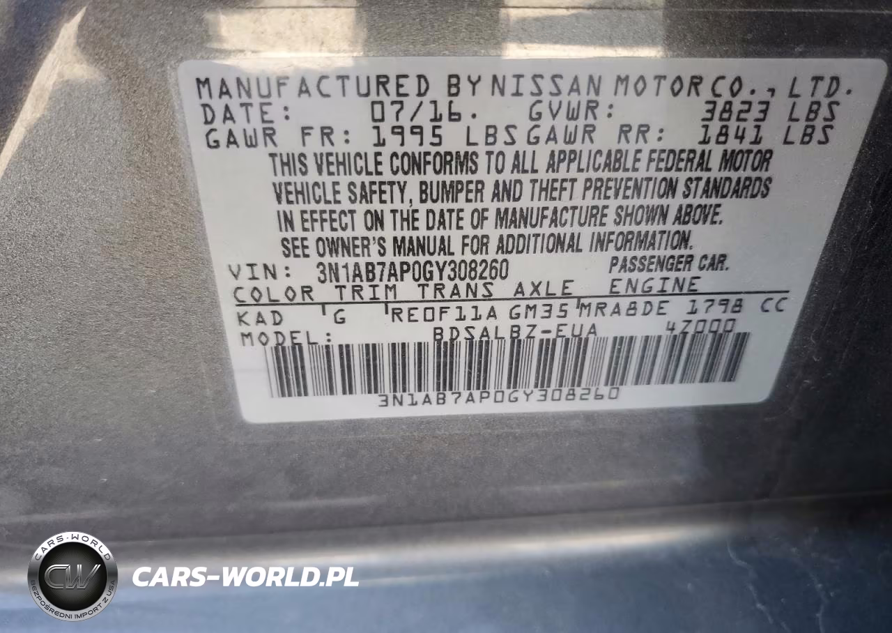 2016 Nissan Sentra S VIN:3N1AB7AP0GY308260 - 12