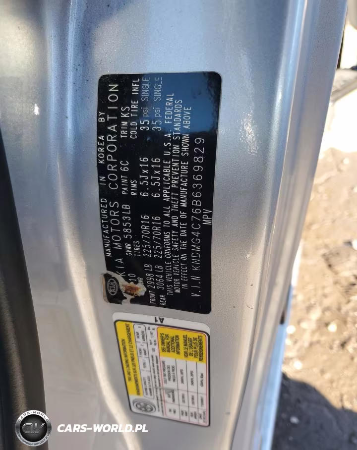 2011 Kia Sedona Lx VIN:KNDMG4C76B6369829 - 13