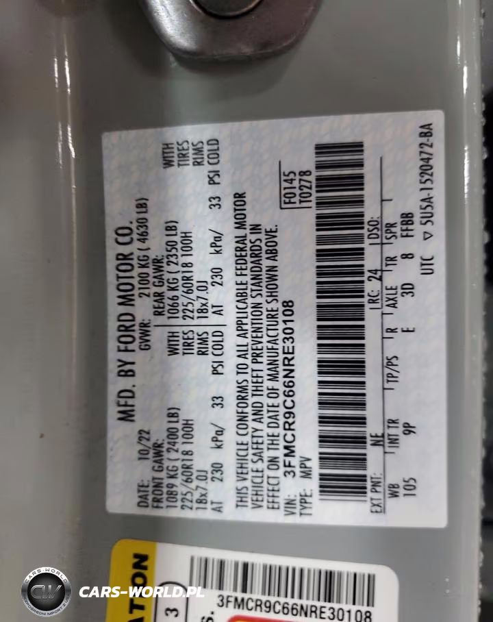 2022 Ford Bronco Sport Outer Banks VIN:3FMCR9C66NRE30108 - 13
