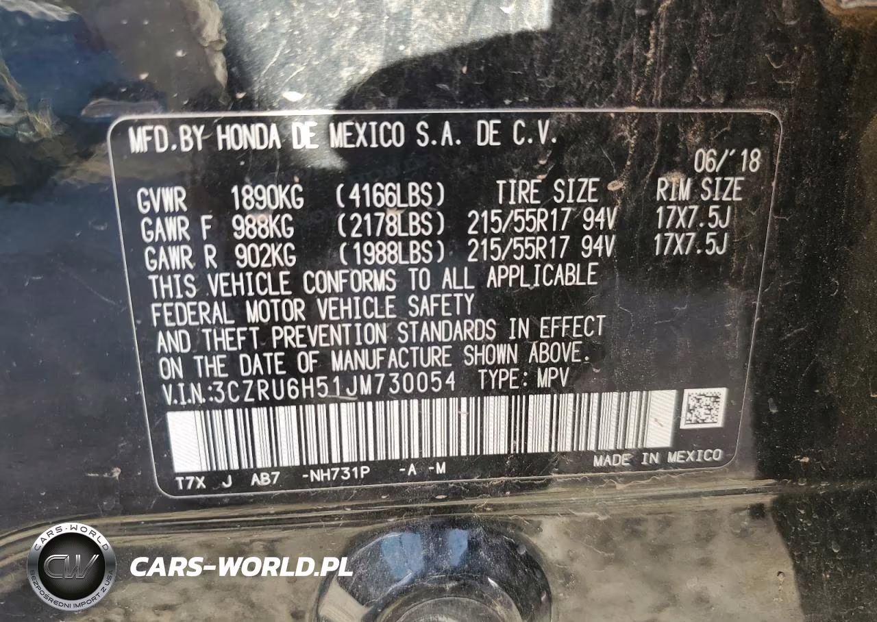2018 Honda Hr-V Ex VIN:3CZRU6H51JM730054 - 12