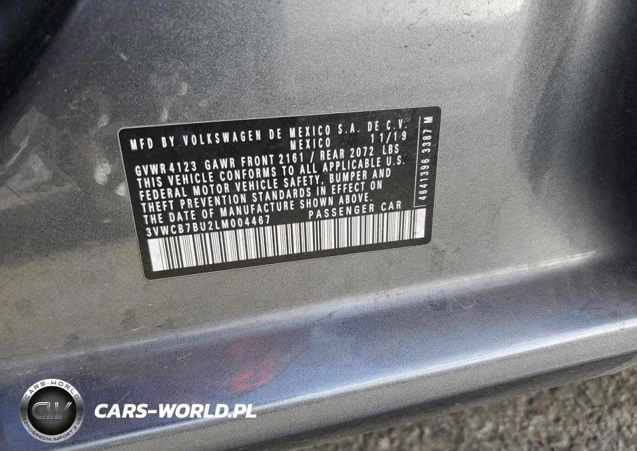 2020 Volkswagen Jetta S VIN:3VWCB7BU2LM004467 - 12
