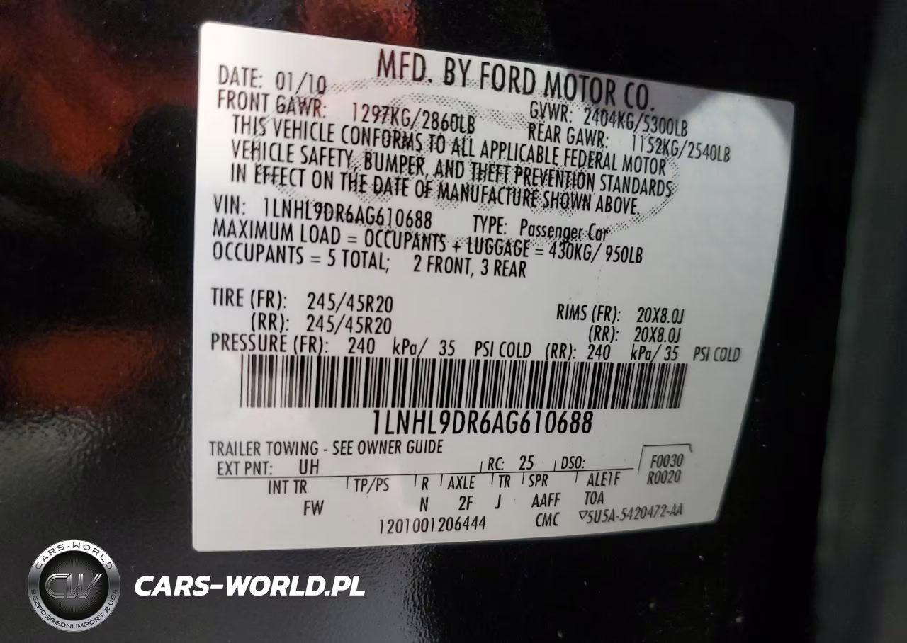 2010 Lincoln Mkz VIN:1LNHL9DR6AG610688 - 13