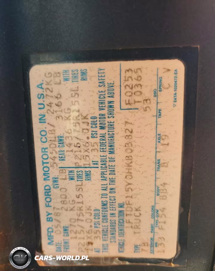 1987 Ford F150 VIN:1FTDF15Y0HKB03827 - 12