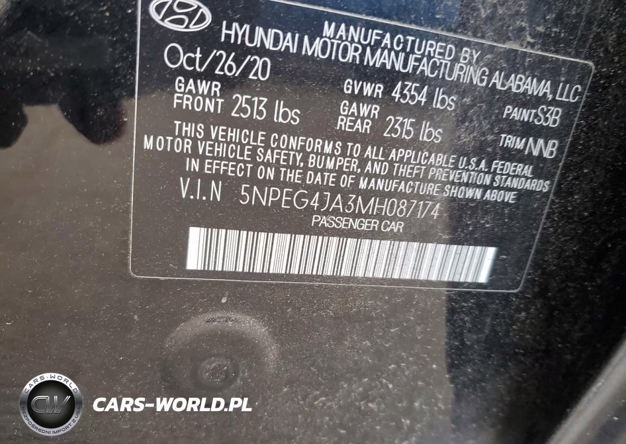 2021 Hyundai Sonata Se VIN:5NPEG4JA3MH087174 - 13