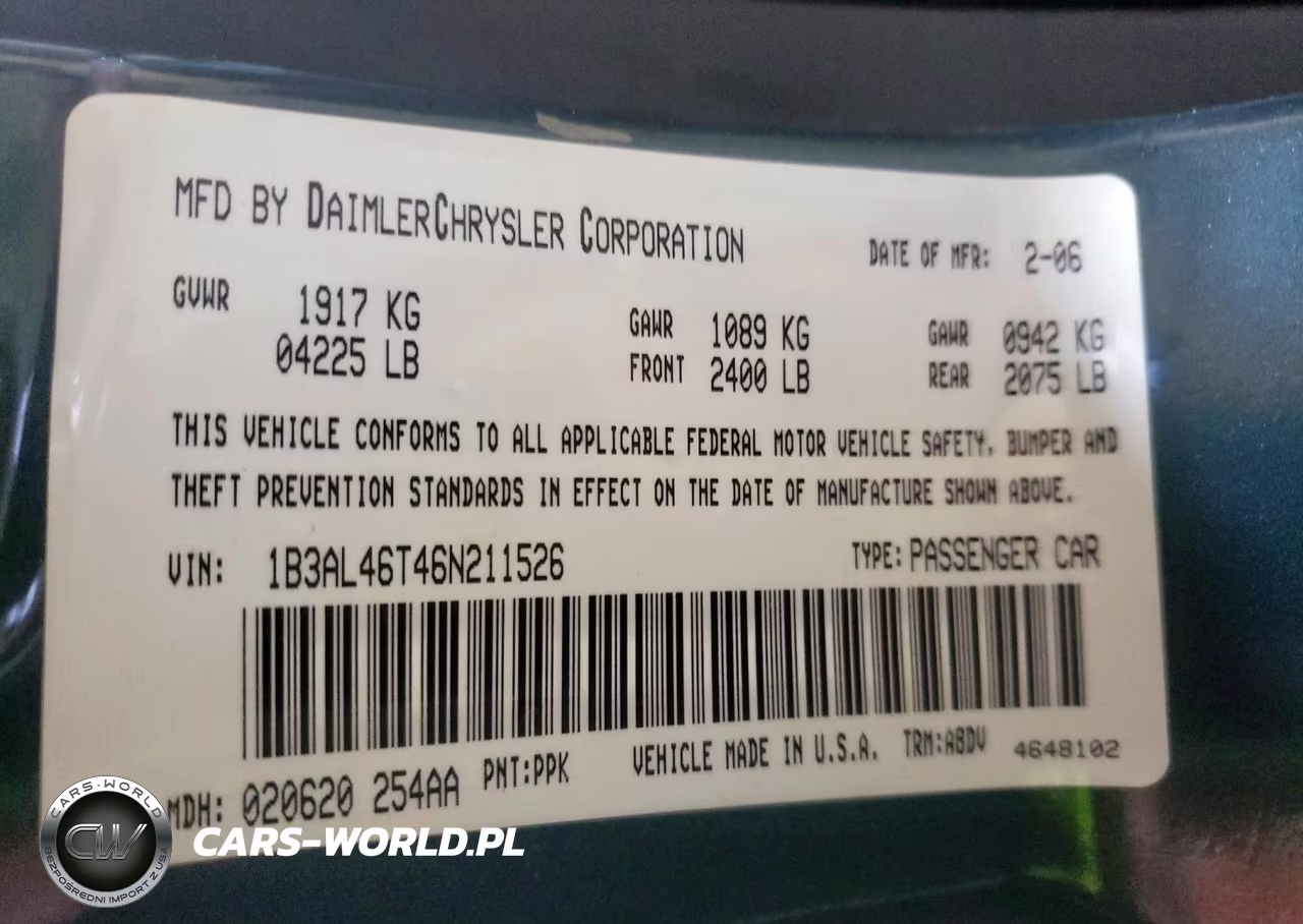 2006 Dodge Stratus Sxt VIN:1B3AL46T46N211526 - 10