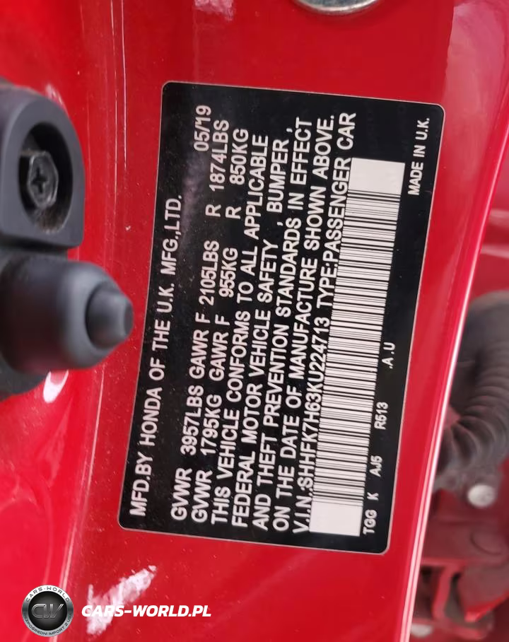 2019 Honda Civic Ex VIN:SHHFK7H63KU224713 - 14