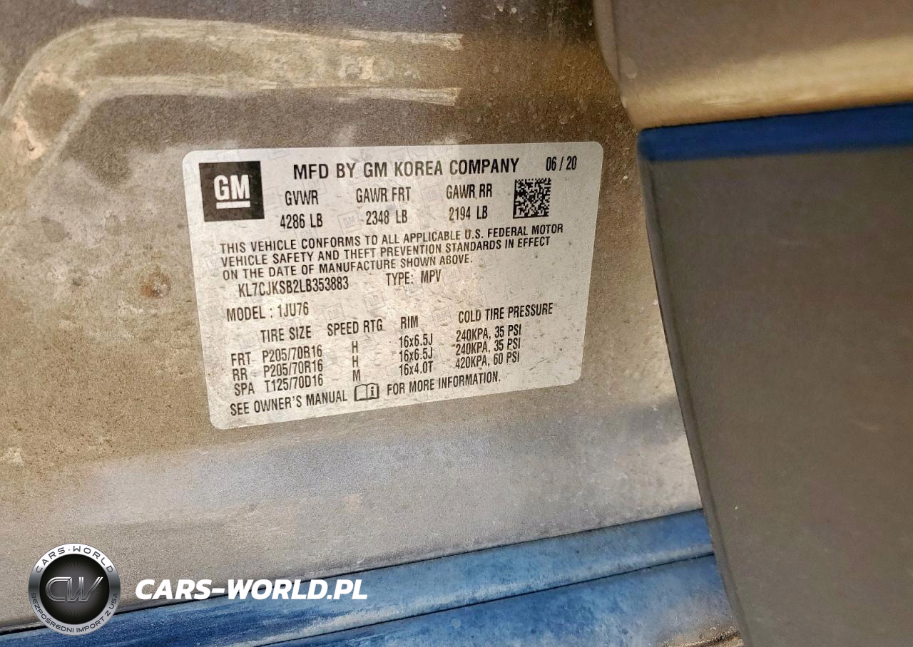 2020 Chevrolet Trax Ls VIN:KL7CJKSB2LB353883 - 13