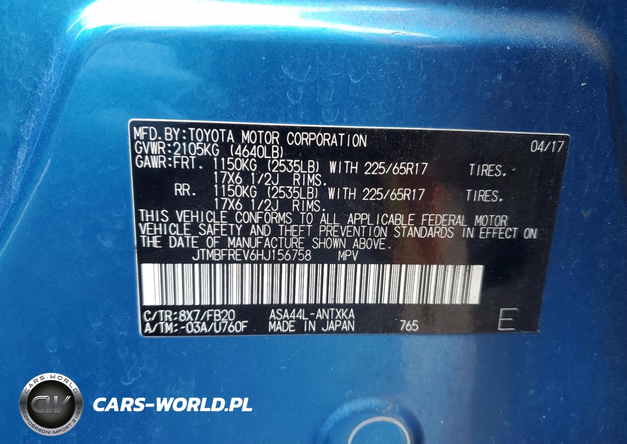 2017 Toyota Rav4 Le VIN:JTMBFREV6HJ156758 - 13