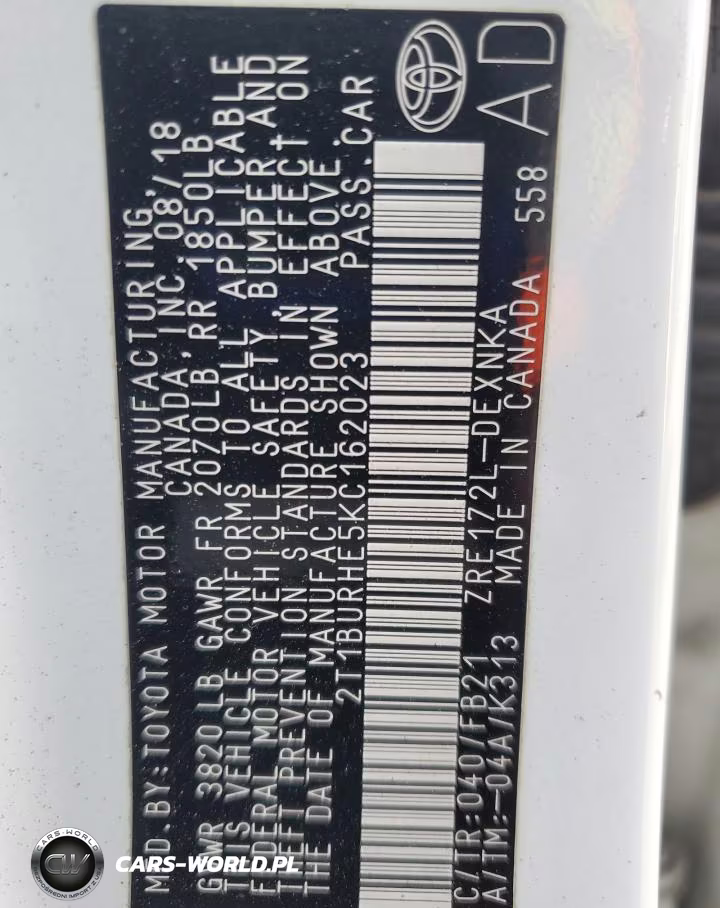 2019 Toyota Corolla L VIN:2T1BURHE5KC162023 - 13