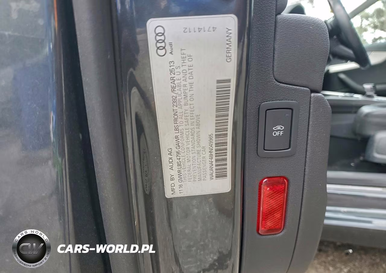 2017 Audi A4 Premium VIN:WAUANAF48HN049965 - 12