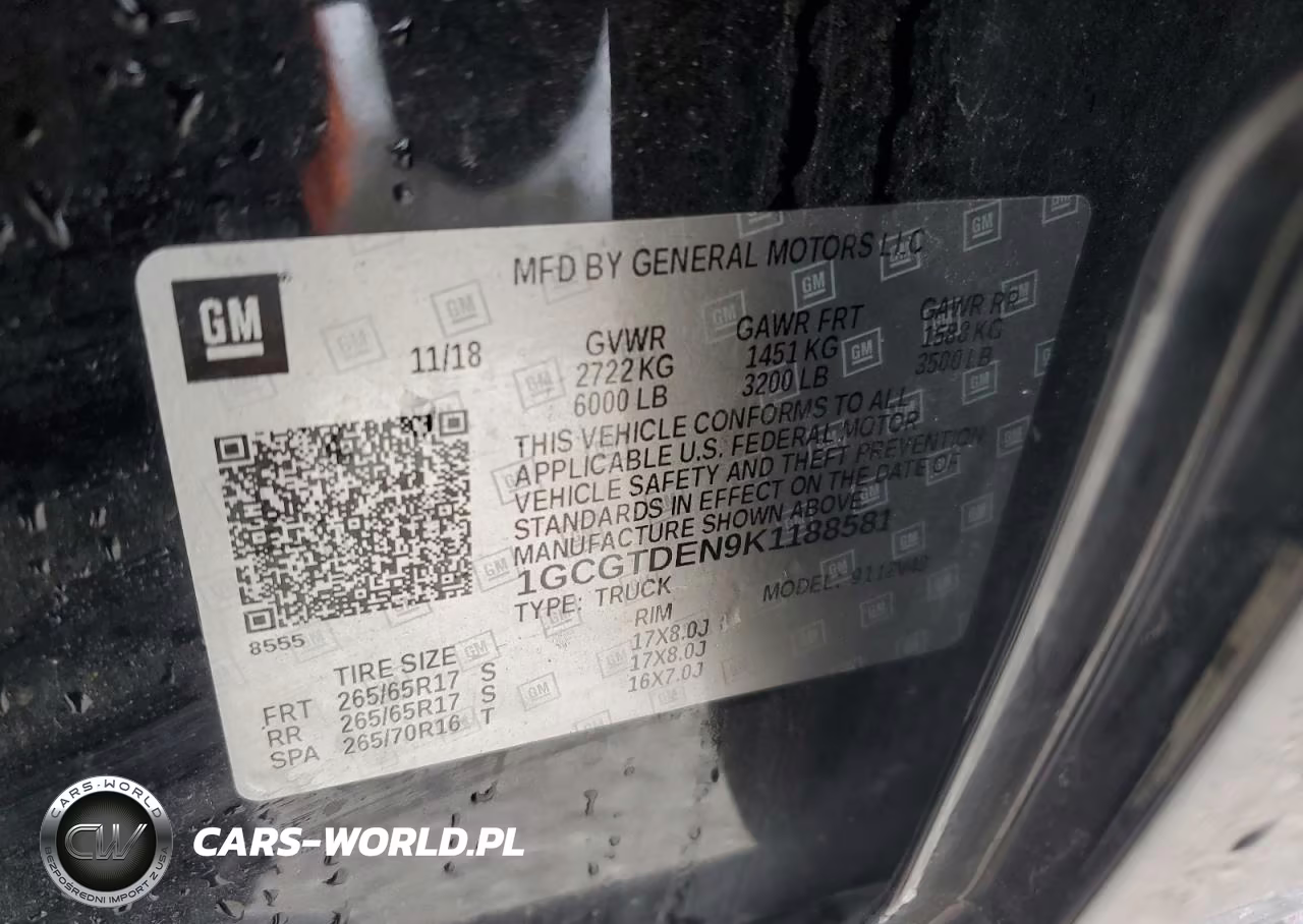 2019 Chevrolet Colorado Z71 VIN:1GCGTDEN9K1188581 - 12