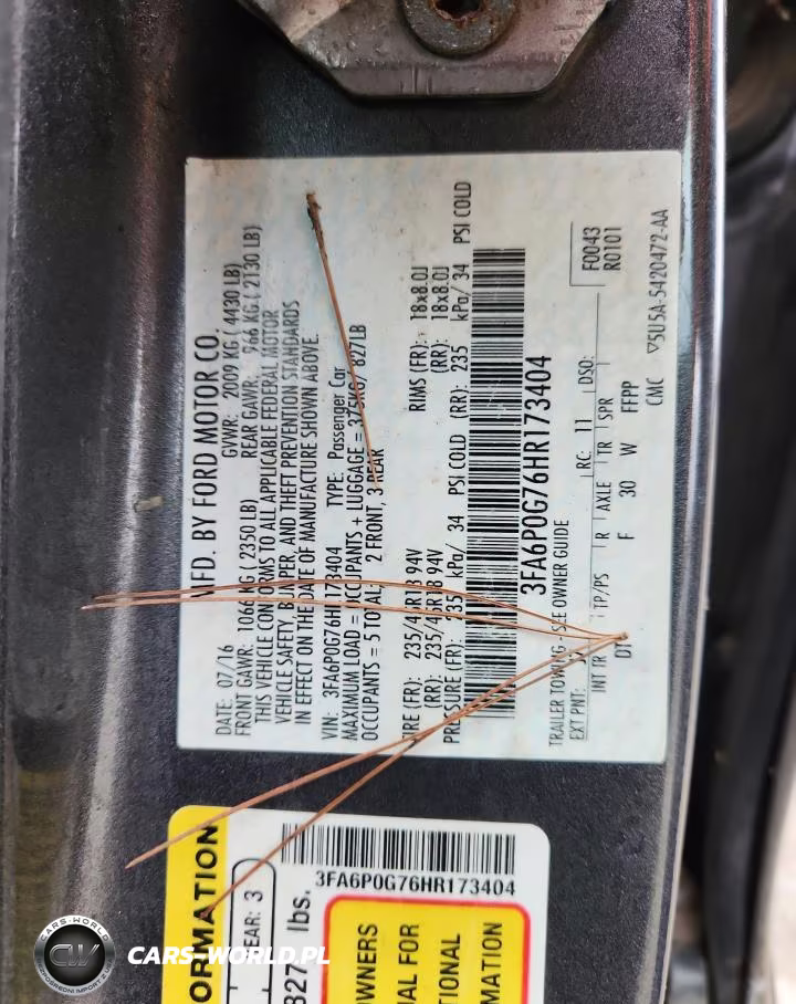 2017 Ford Fusion S VIN:3FA6P0G76HR173404 - 12
