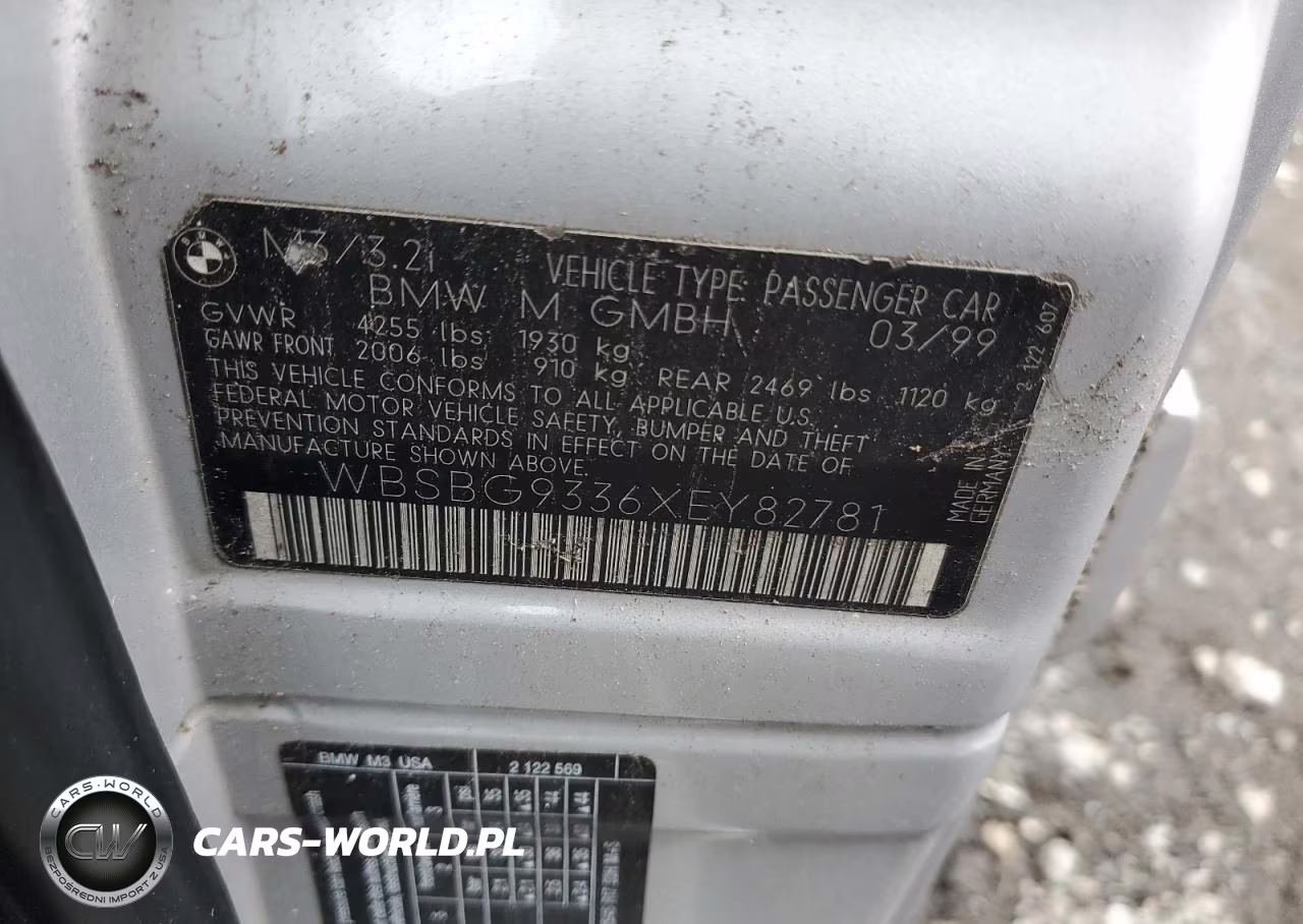 1999 BMW M3 VIN:WBSBG9336XEY82781 - 12