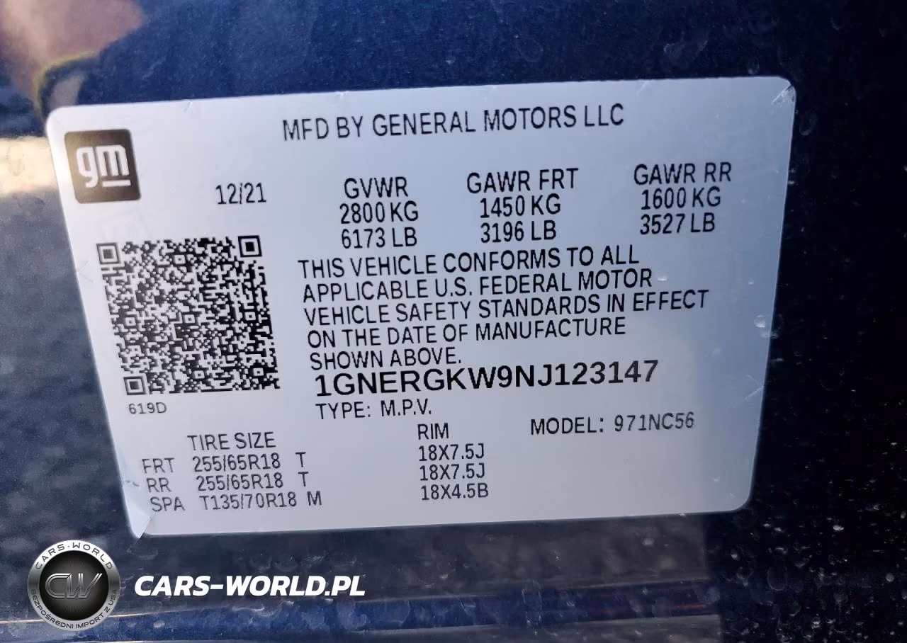 2022 Chevrolet Traverse Lt VIN:1GNERGKW9NJ123147 - 14