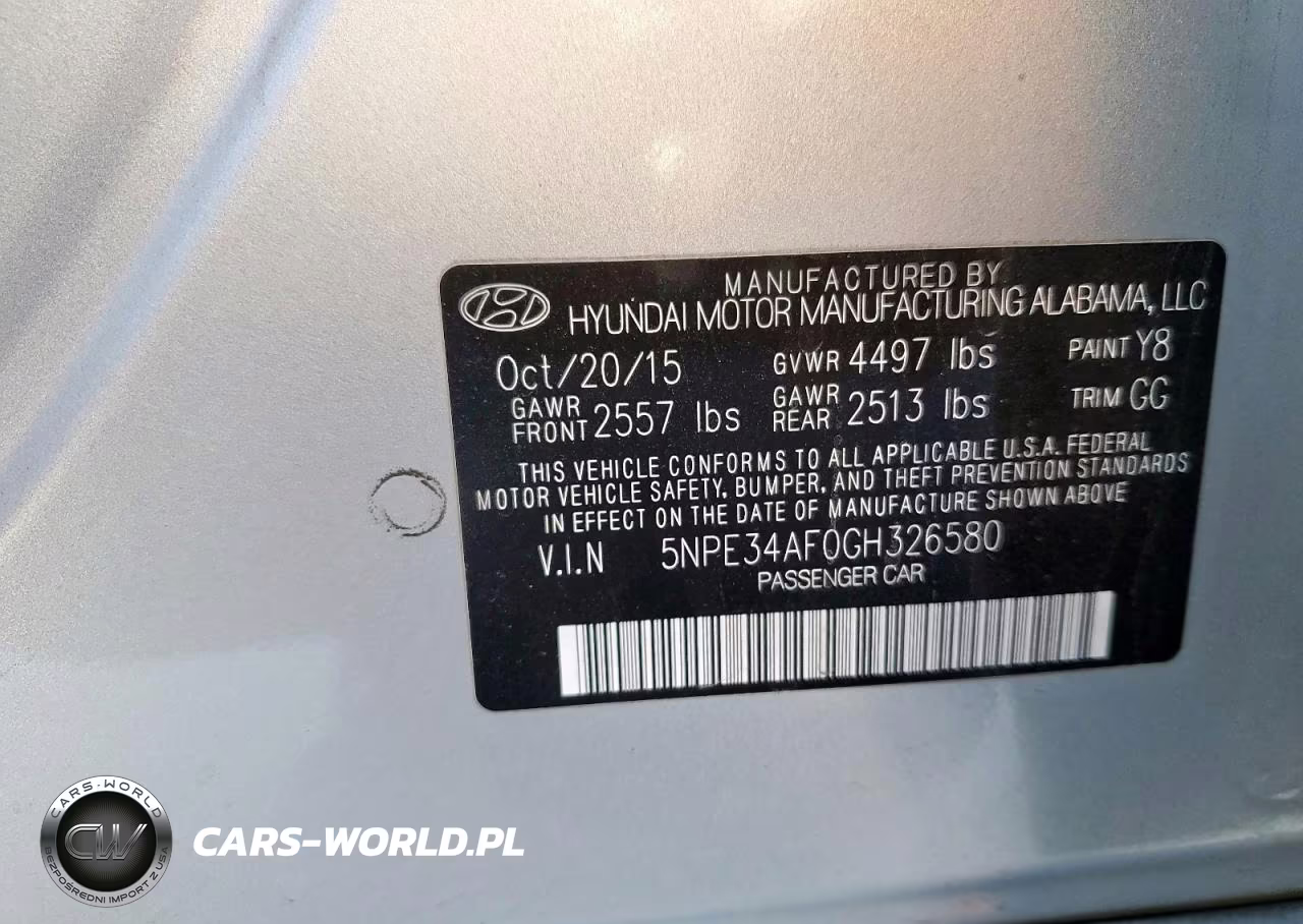 2016 Hyundai Sonata Sport VIN:5NPE34AF0GH326580 - 12