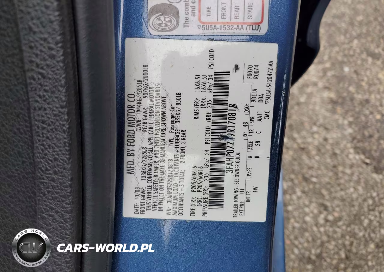 2009 Ford Fusion Se VIN:3FAHP07Z29R170818 - 12