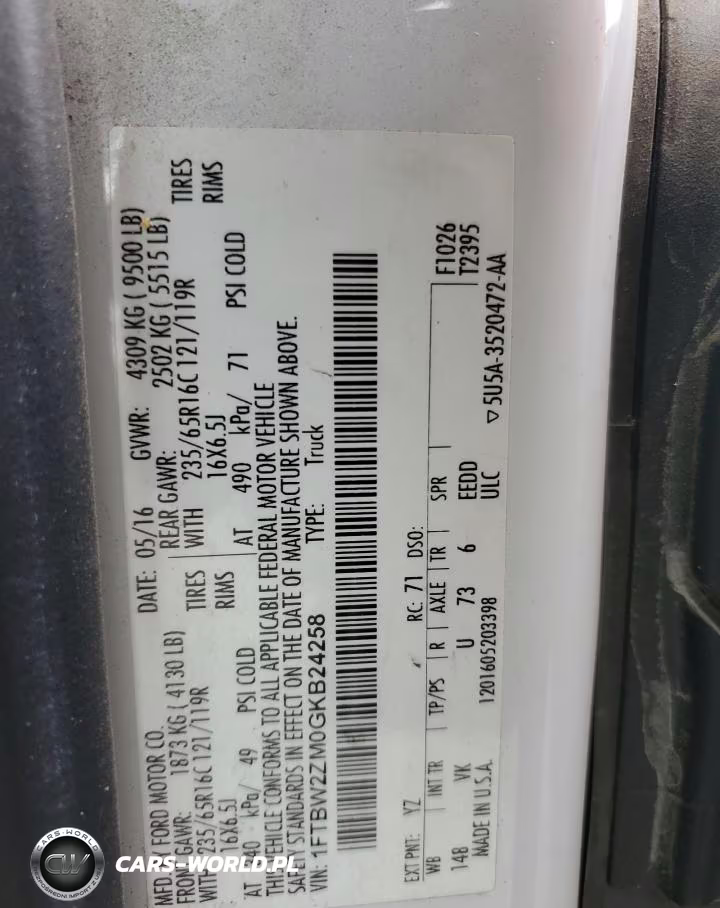 2016 Ford Transit Delivery Van VIN:1FTBW2ZM0GKB24258 - 12
