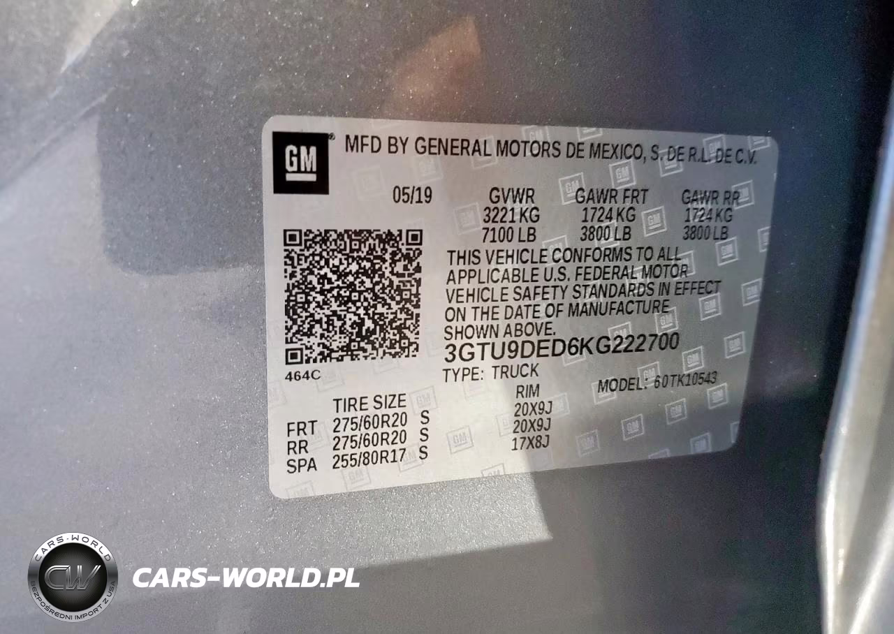 2019 GMC Sierra K1500 Slt VIN:3GTU9DED6KG222700 - 13