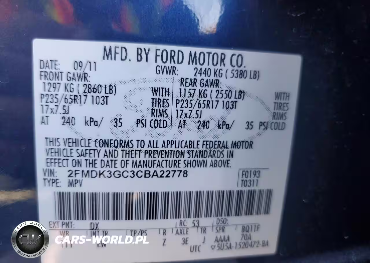 2012 Ford Edge Se VIN:2FMDK3GC3CBA22778 - 13