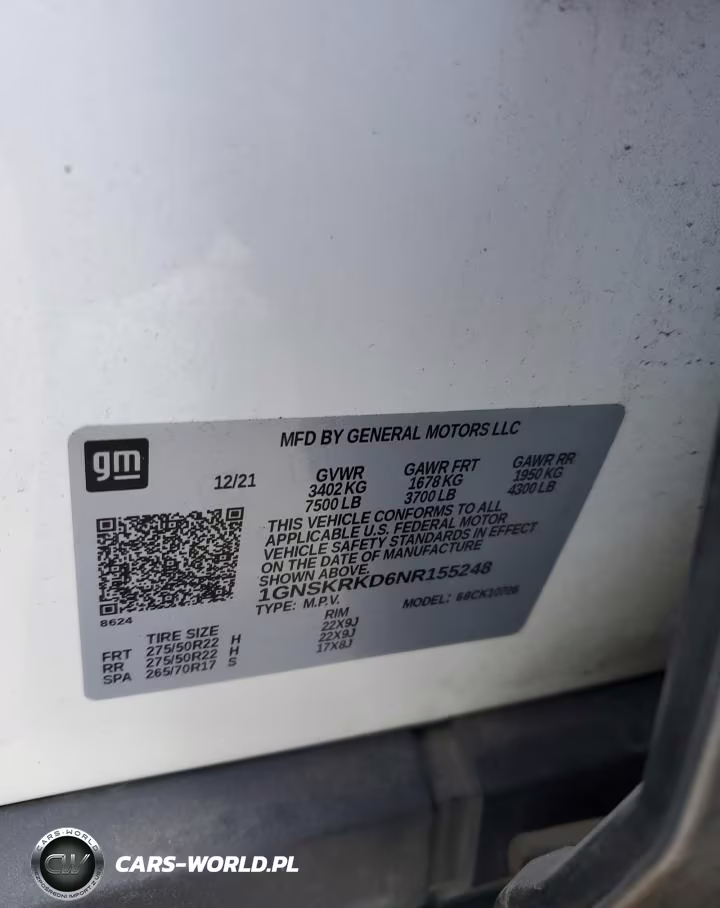 2022 Chevrolet Tahoe K1500 Rst VIN:1GNSKRKD6NR155248 - 13