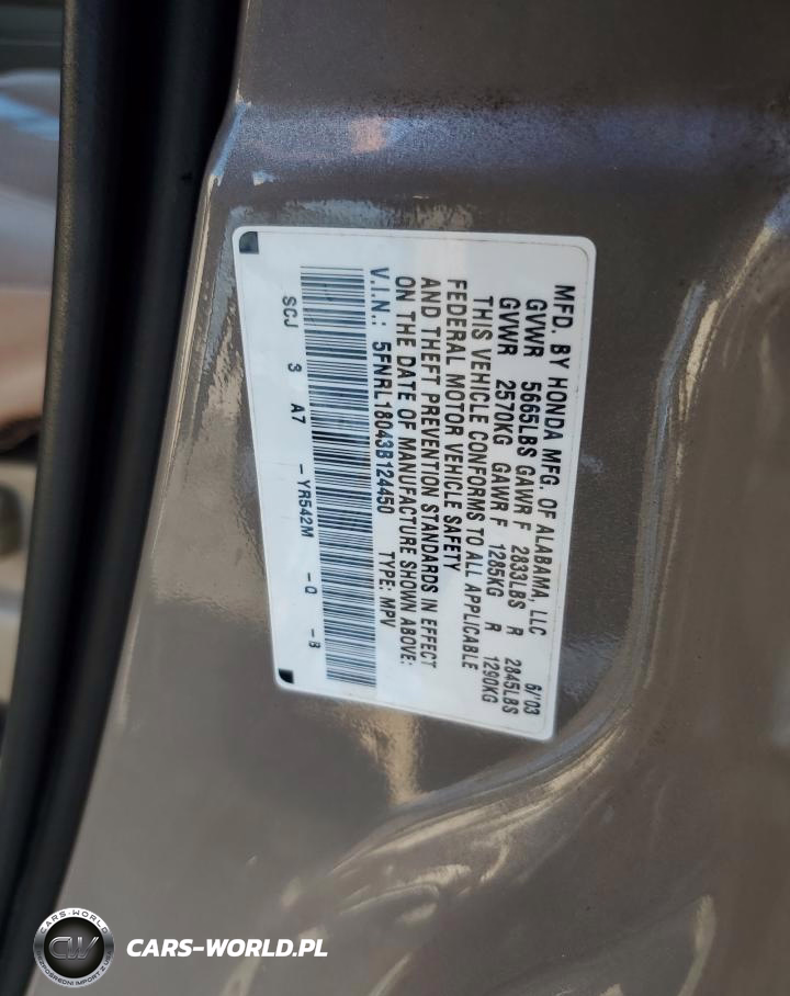 2003 Honda Odyssey Exl VIN:5FNRL18043B124450 - 14