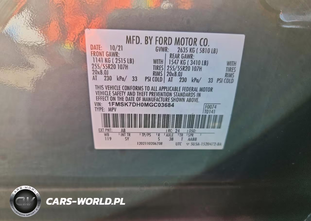2021 Ford Explorer Xlt VIN:1FMSK7DH0MGC03684 - 12