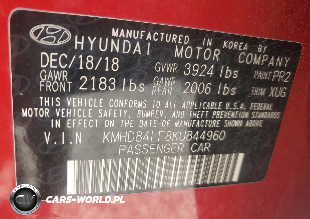 2019 Hyundai Elantra Sel VIN:KMHD84LF8KU844960 - 12