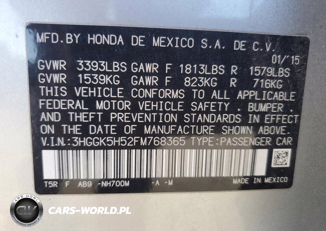 2015 Honda Fit Lx VIN:3HGGK5H52FM768365 - 14