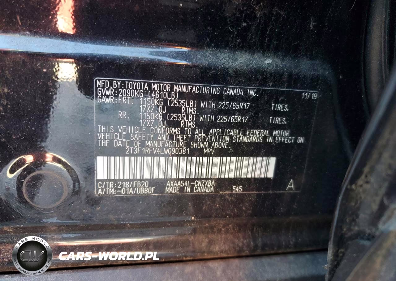 2020 Toyota Rav4 Le VIN:2T3F1RFV4LW090381 - 13