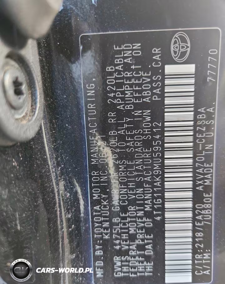 2021 Toyota Camry Se VIN:4T1G11AK9MU595412 - 12