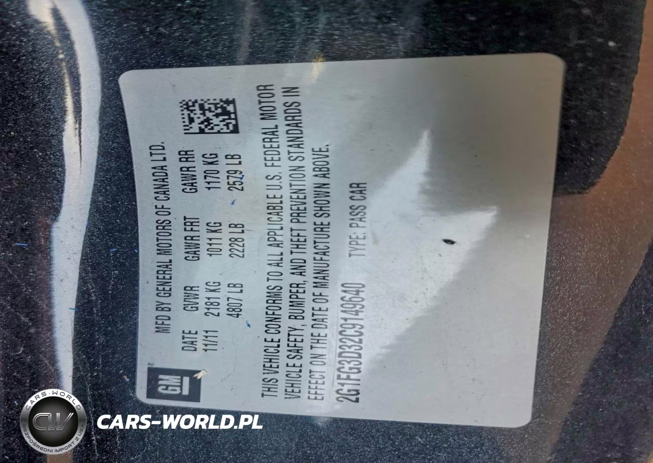 2012 Chevrolet Camaro Lt VIN:2G1FG3D32C9149640 - 13
