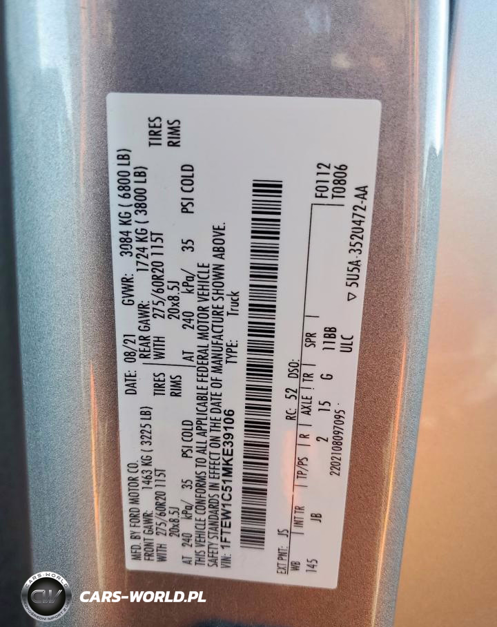 2021 Ford F150 Supercrew VIN:1FTEW1C51MKE39106 - 12