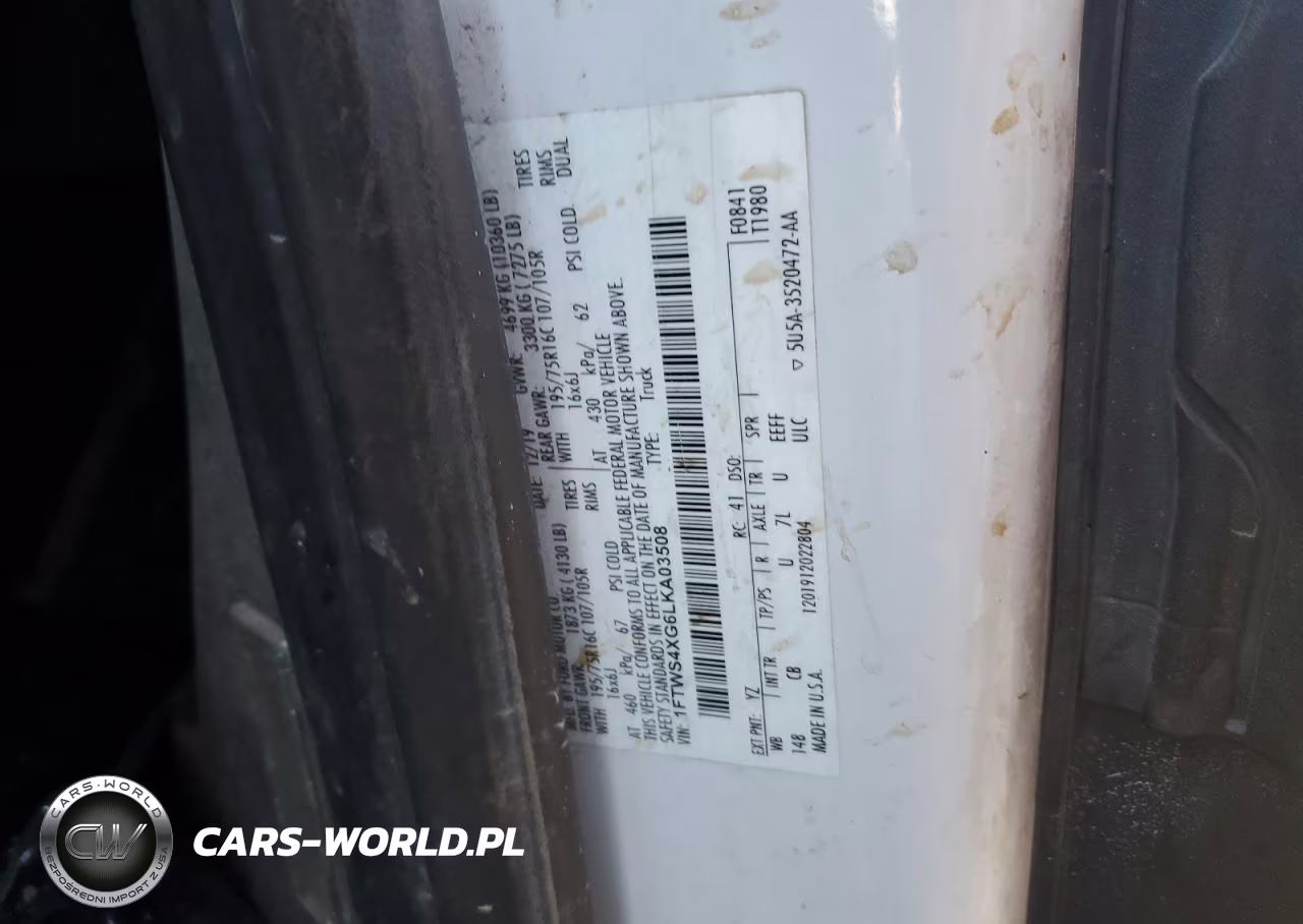 2020 Ford Transit T-350 Delivery Van VIN:1FTWS4XG6LKA03508 - 13