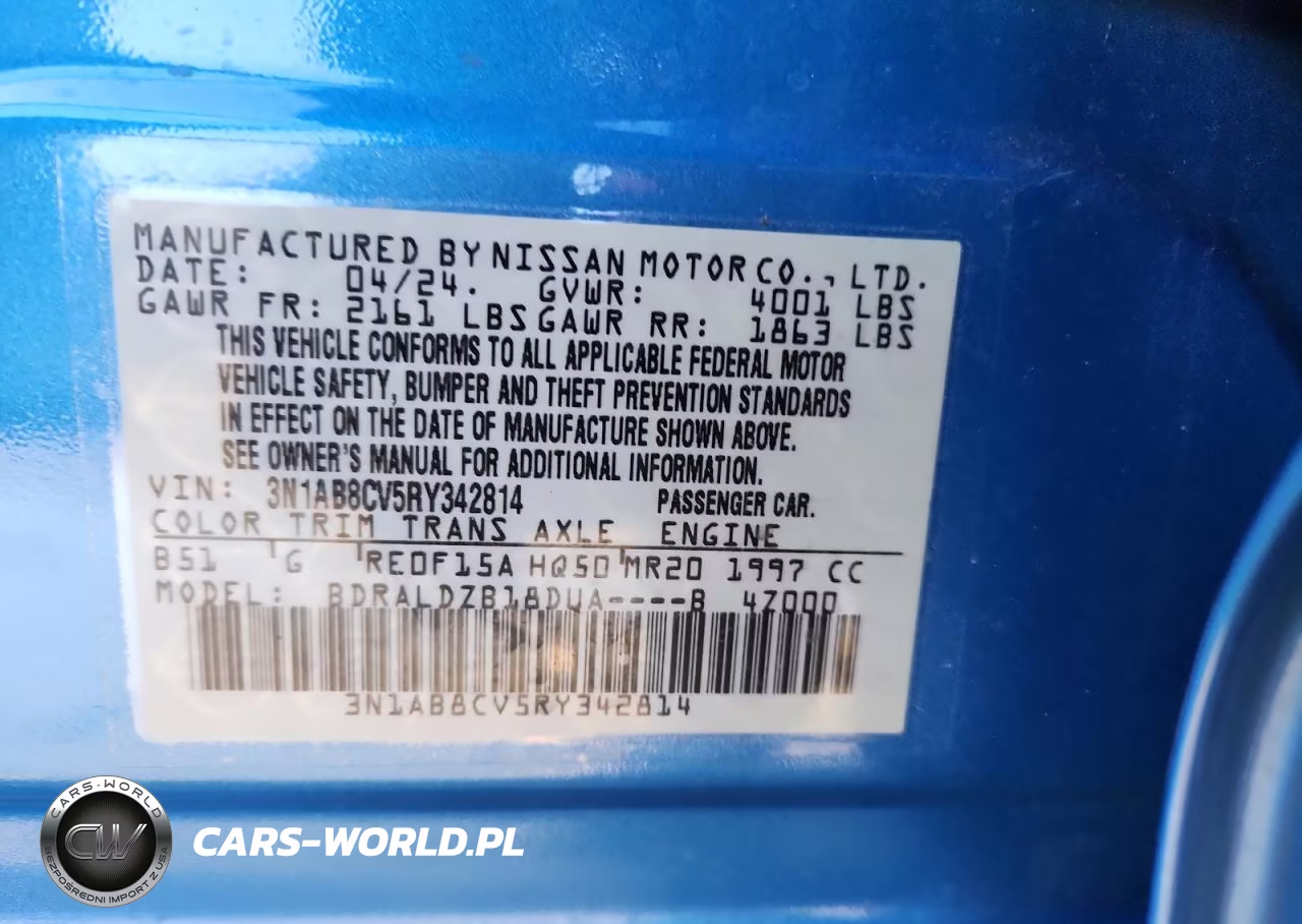 2024 Nissan Sentra Sv VIN:3N1AB8CV5RY342814 - 12