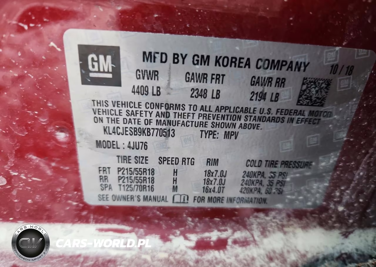 2019 Buick Encore Preferred VIN:KL4CJESB9KB770513 - 13