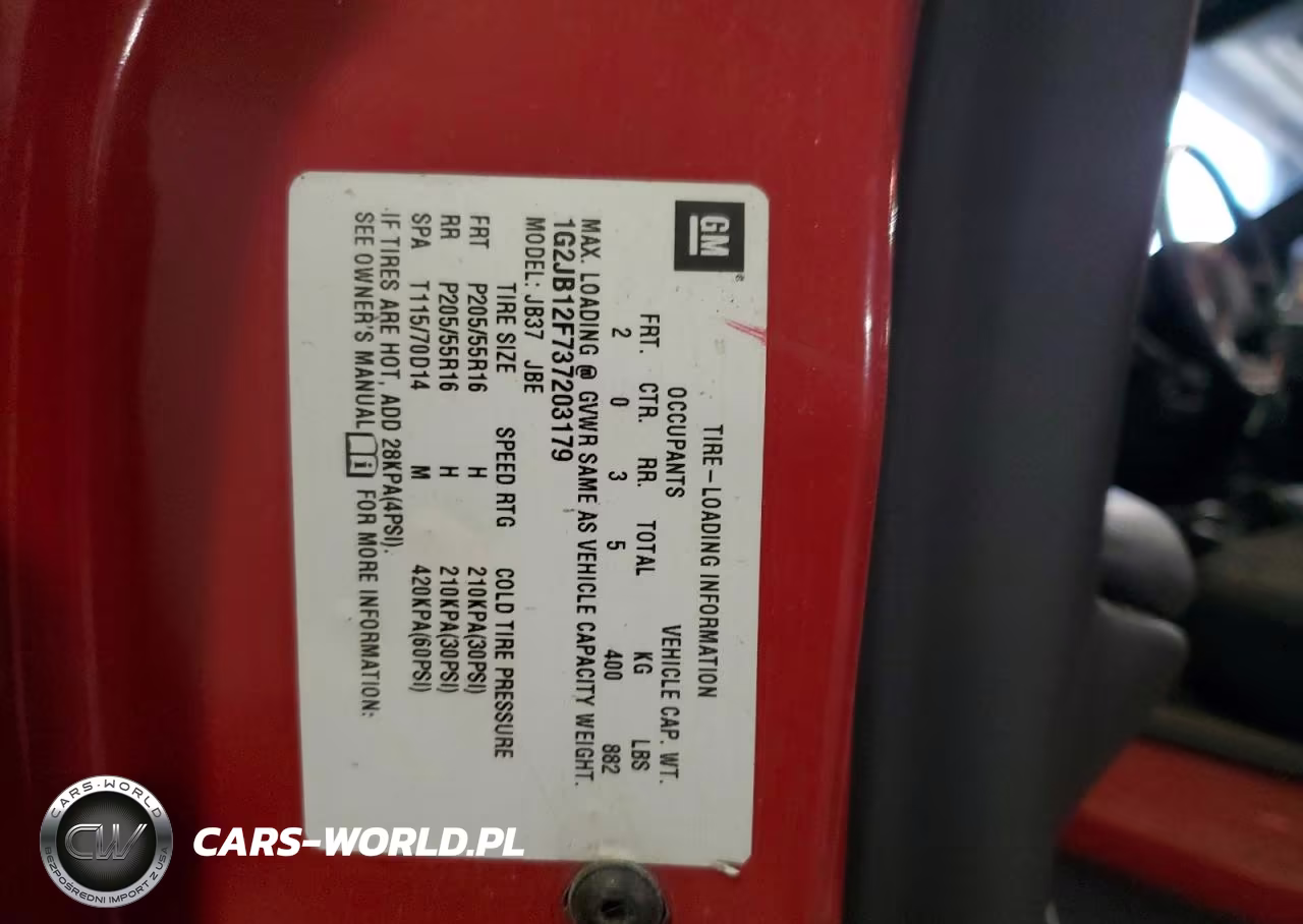 2003 Pontiac Sunfire VIN:1G2JB12F737203179 - 12