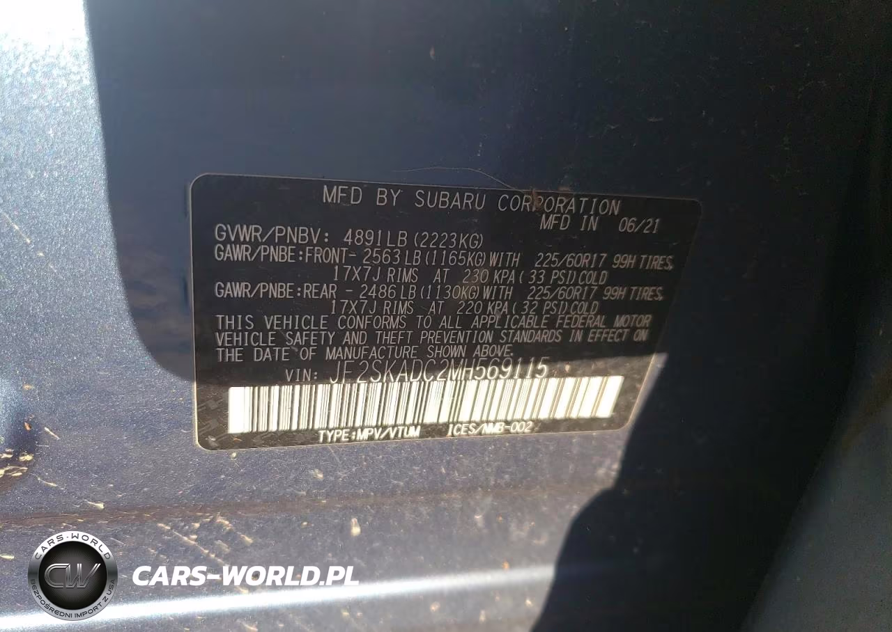2021 Subaru Forester VIN:JF2SKADC2MH569115 - 14